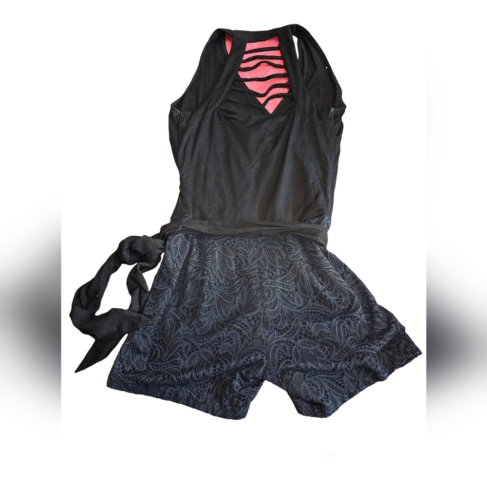 Cache Black Romper With Front Wrap Around Bow - image 5